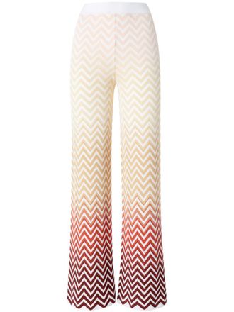 Missoni Broek met zigzag-patroon - Wit