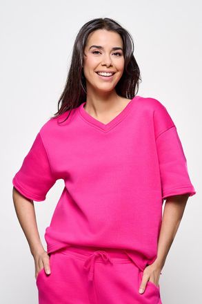 Mart Visser Caroline Tensen Emma Sweat Tee Fuchsia