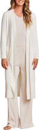 Barefoot Dreams Everything CozyChic Ultra Lite Open Front Cardigan in Pearl at Nordstrom, Size X-Small