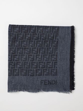Fendi Scialle FF Fendi in misto cotone e lana jacquard