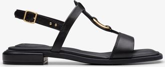 Clarks Ariany Sling Zwarte Leren Sandalen