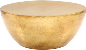 vidaXL vidaXL Coffee Table Hammered Aluminium 70x30 cm Brass
