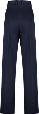 Bottega Veneta Womens Tailored Wool Trousers Navy Cotton Trouser Suits
