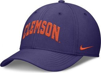 Nike Clemson Classic Swooshflex Nike Mens Dri-FIT College Hat in Purple | NC0352MCLN-KLK
