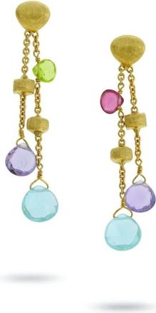 Marco Bicego 18k Gold Paradise Mixed Stone Drop Double Drop Earrings OB1553 MIX320 Y 02