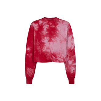 The Attico Rode en Roze Tie-Dye Oversized Sweatshirt - Dames - Sweatshirts - Roze - 2XS - Katoen - Hoodies & sweatvesten