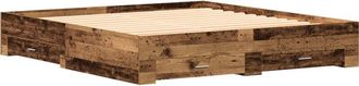 vidaXL Estructura De Cama Con Cajones Madera Vieja 180 X 200 Cm Vidaxl