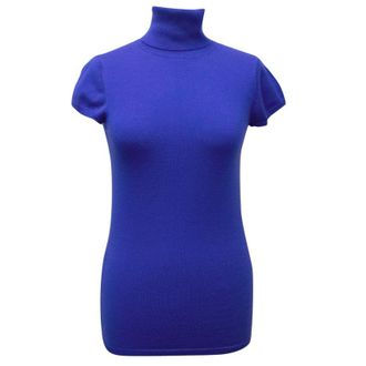 Theory Electric Blue Cap Sleeve Sweater Size XS