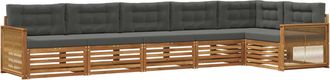 vidaXL Conjunto De Sof&aacute;s De Exterior 6 Uds. Natural Y Antracita Vidaxl