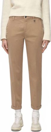 Mac Jeans Chino Turn Up Stretch Gabardine Jeans In Camel