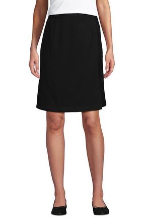 Lands End Solid A Line Tab Skort Top of Knee in Black at Nordstrom, Size 16