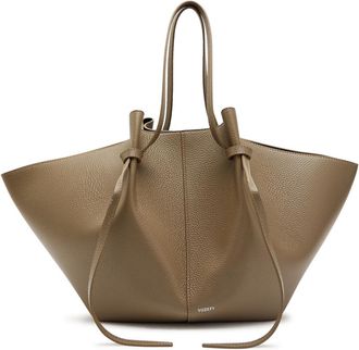 Yuzefi Mochi Large Grained Leather Tote bag - Dark Green - One Size