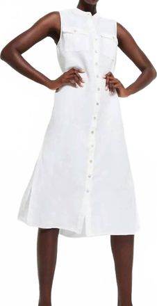 Nation Ltd Carina Sleeveless Shirt-Dress In Optic White