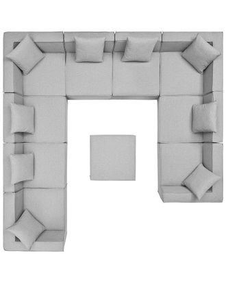 ModWay Saybrook Outdoor Patio Upholstered 10-Piece Sectional Sofa