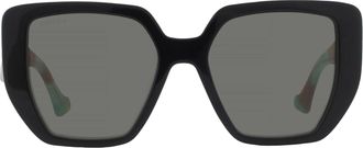 Gucci Grey Geometric Ladies Sunglasses GG0956S 011 54