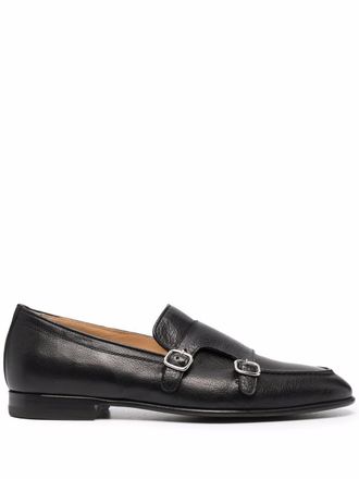 Scarosso Ernesto buckle-detail monk shoes - men - Calf Leather/Calf Leather/Leather - 40 1/2 - Black