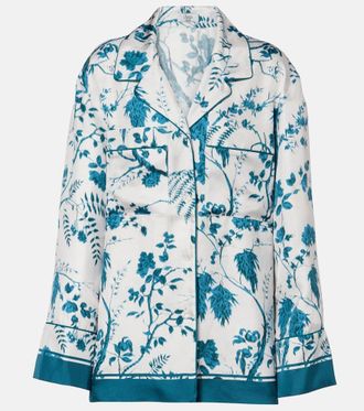 Erdem Floral silk pajama shirt