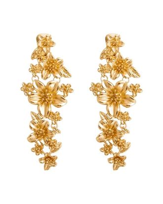 Liv Oliver 18K Plated Statement Earrings