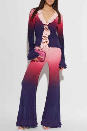 Casablanca Trousers With Flared Legs, Womens, Pink