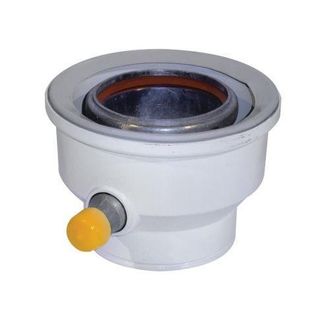 Ubbink Ubbink - 224138 Kit Adaptador Universal Rolux Gaz Alu - Alu Diam. 60/100 80/125 - Blanco