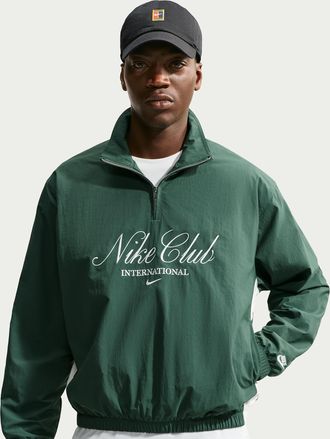 Nike Mens Club 1/2 Zip Jacket in Green | IO4160-323