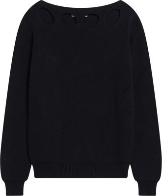 Prada Blauwe Crewneck Sweater Maglia Girocollo - Dames - Ronde hals truien - Blauw - M - Truien & Vesten