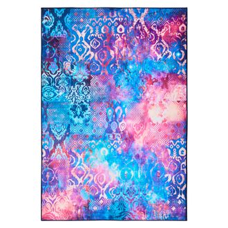 Beliani Alfombra Tejida A Mano Estilo Boho Oriental Estampado Llamativo 140 X 200 Cm Multicolor Orvella