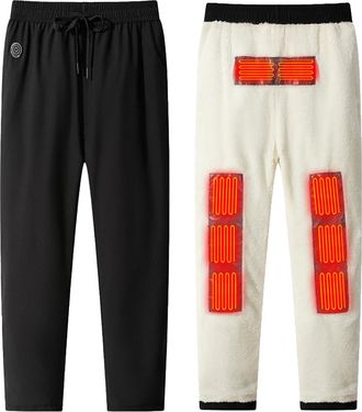 Generic Heated Thermal Sweatpants for Men Outdoor Winter Casual Wear with Battery Powered Heating Technology Mens Pants Cargo Joggers Trousers Bottoms Loose F