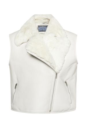Dreimaster Dreimaster Leren vest Dames wolwit