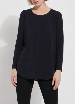 Lyss&eacute; Layla Mixed Media Top In Black