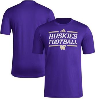 adidas Mens adidas Purple Washington Huskies Locker Football Pre-Game AEROREADY T-Shirt at Nordstrom, Size Large