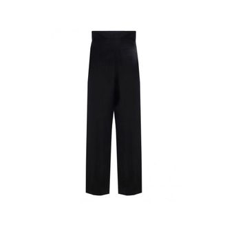 Ferragamo Womens Black Silk Casual Pants