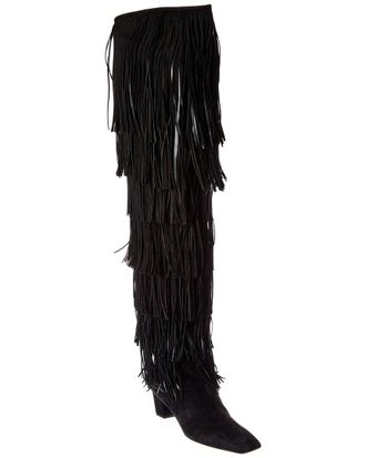Roger Vivier Suede Thigh-High Boot