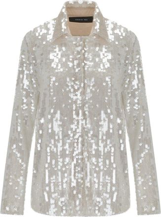 Federica Tosi CAMICIA CON PAILLETTES CHAMPAGNE FEDERICA TOSI