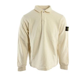 Stone Island Polo Shirts, male, Beige, Size: L Polo Shirts