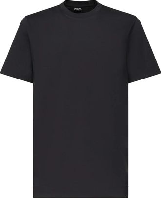 Ermenegildo Zegna T-Shirt - Heren - T-shirts - Zwart - M - Katoen - Tops