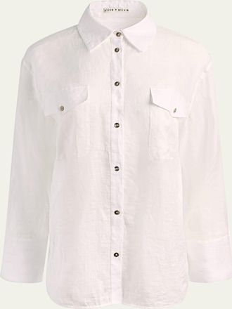 Alice & Olivia Finely Oversized Utility Shirt