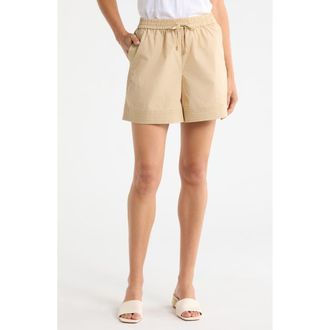 Tommy Bahama Cotton Poplin Drawstring Shorts in Tanned at Nordstrom, Size X-Large