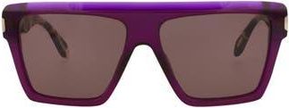 Just Cavalli 57mm Flat Top Sunglasses in Violet Havana Brown at Nordstrom Rack
