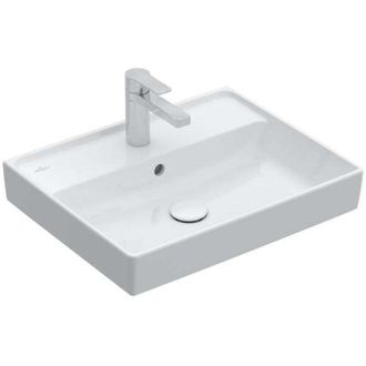 Villeroy & Boch Collaro, Lavabos Suspendidos, 550 X 440 Mm, Rectangular, Dise&ntilde;o Registrado, Para Grifer&iacute;a De 3 Orificios, Orificio Central Para Grifer&iacute;a Perforado, Co