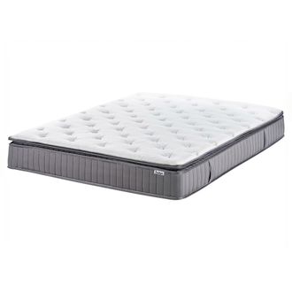 Beliani Colch&oacute;n De Muelles Ensacados Con Asas Relleno De Espuma Viscoel&aacute;stica Funda Extra&iacute;ble 7 Zonas Dureza Media 160 X 200 Cm Pleasant