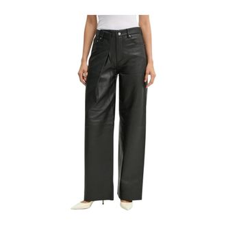 Won Hundred Broeken, Dames, Zwart, XS, Leer, Leren broek