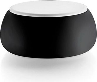 Plust Mesa De Centro Baja Redonda Container De Dise&ntilde;o Moderno T Ball - Negro