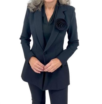 La Petite Robe Di Chiara Boni Womens Ociss Fiore Jacket In Black