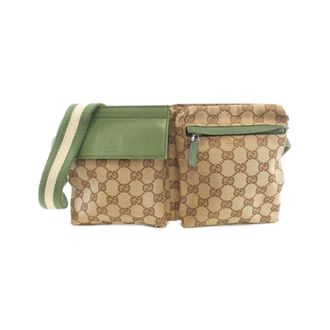Gucci Beige Green Gg Canvas Fanny Pack (Pre-Owned)