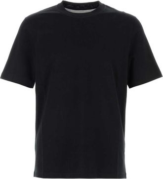 Brunello Cucinelli Black Crew Neck T-Shirt