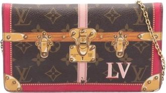Louis Vuitton Pre-owned Summer Trunks Pochette Weekend - Dames - Vintage Clutch - Bruin - ONE Size - Vintage