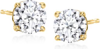 Ross-Simons Lab-Grown Diamond Stud Earrings in 14kt Yellow Gold