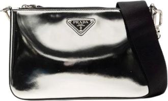 Prada Pre-owned Cross Body Bags, female, Gray, Size: ONE SIZE Pre-owned Vintage Crossbody Bag