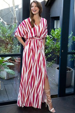 Hot Squash Oversized Split Front Maxi Dress